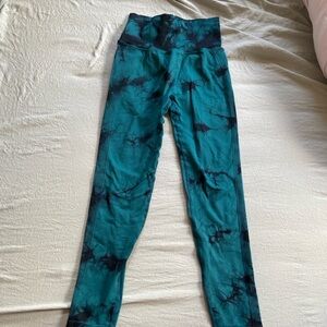 Teal and Black Leggings